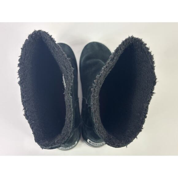 Sorel Womens Size 8.5 NL1975-011 Waterproof Sherpa Lined Winter Boot Black Suede - Picture 13 of 15
